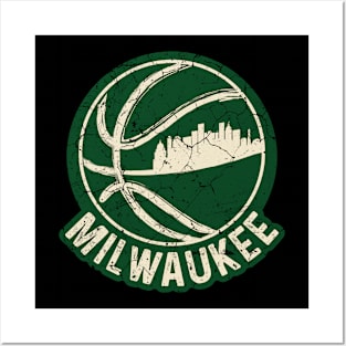 Vintage Milwaukee Wisconsin B-Ball Basketball Game Fans Posters and Art